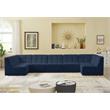 Meridian Furniture Relax Navy Velvet Modular Sectional