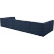 Meridian Furniture Relax Navy Velvet Modular Sectional