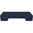 Meridian Furniture Relax Navy Velvet Modular Sectional