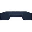 Meridian Furniture Relax Navy Velvet Modular Sectional