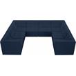Meridian Furniture Relax Navy Velvet Modular Sectional