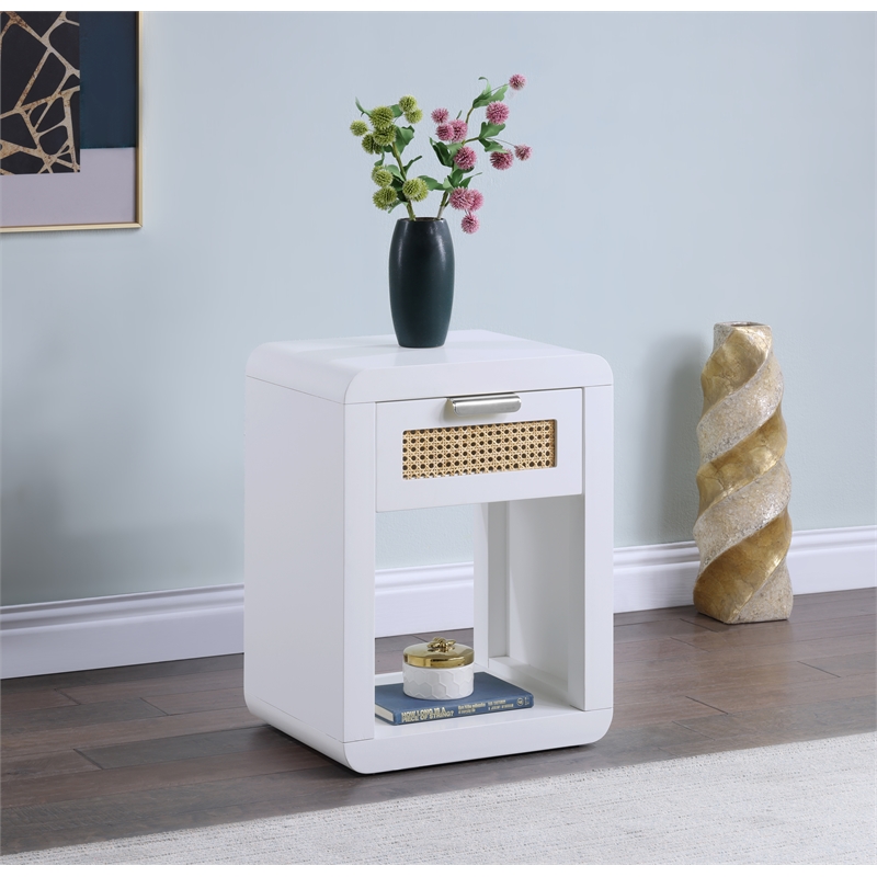 Meridian Furniture Langham White Night Stand