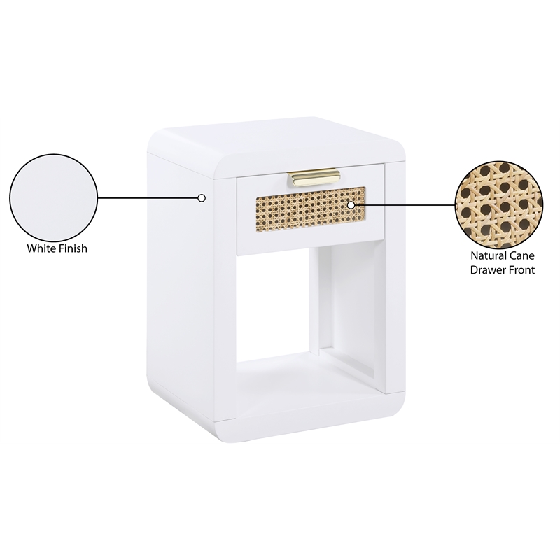 Meridian Furniture Langham White Night Stand