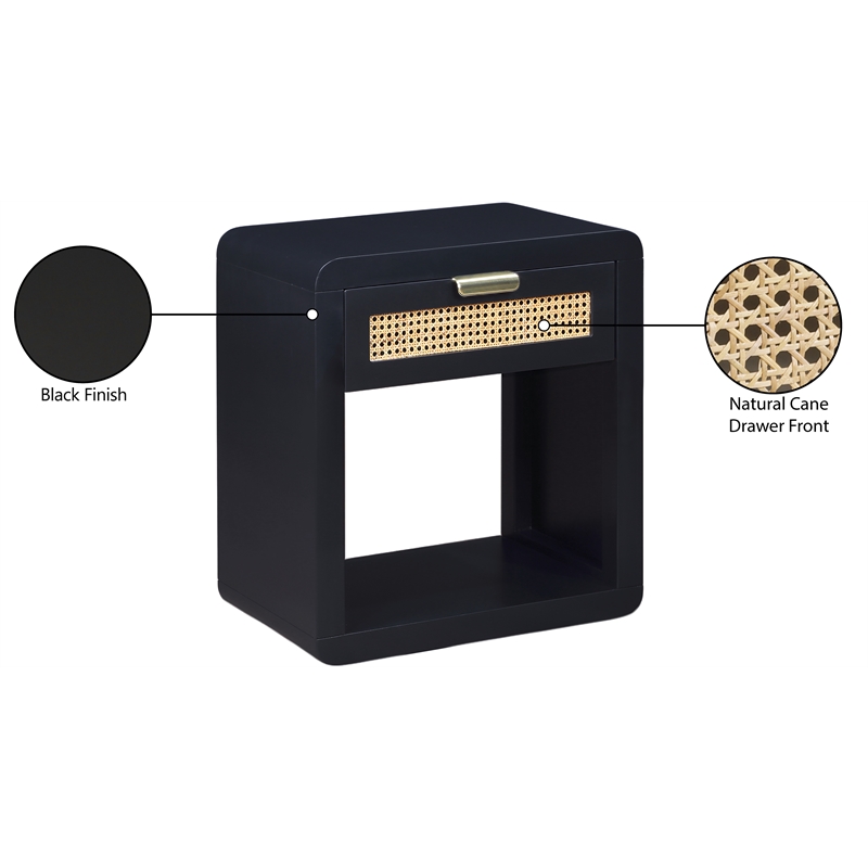 Meridian Furniture Langham Black Night Stand