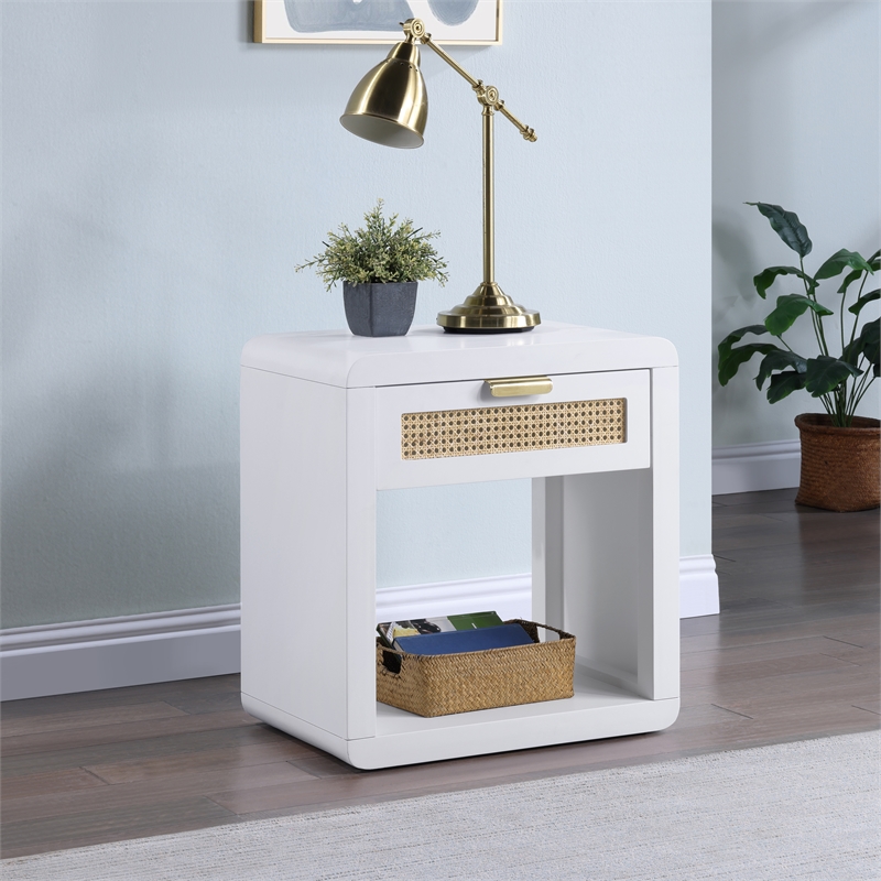 Meridian Furniture Langham White Night Stand