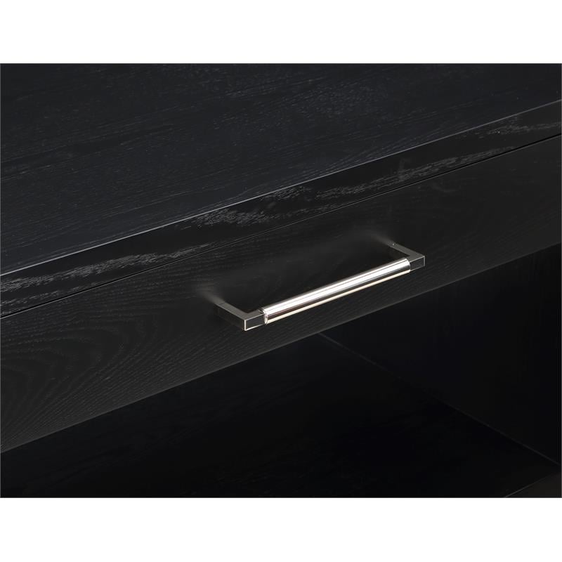 Meridian Furniture Avery Black Wood Veneer Night Stand