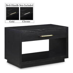 Meridian Furniture Avery Black Wood Veneer Night Stand