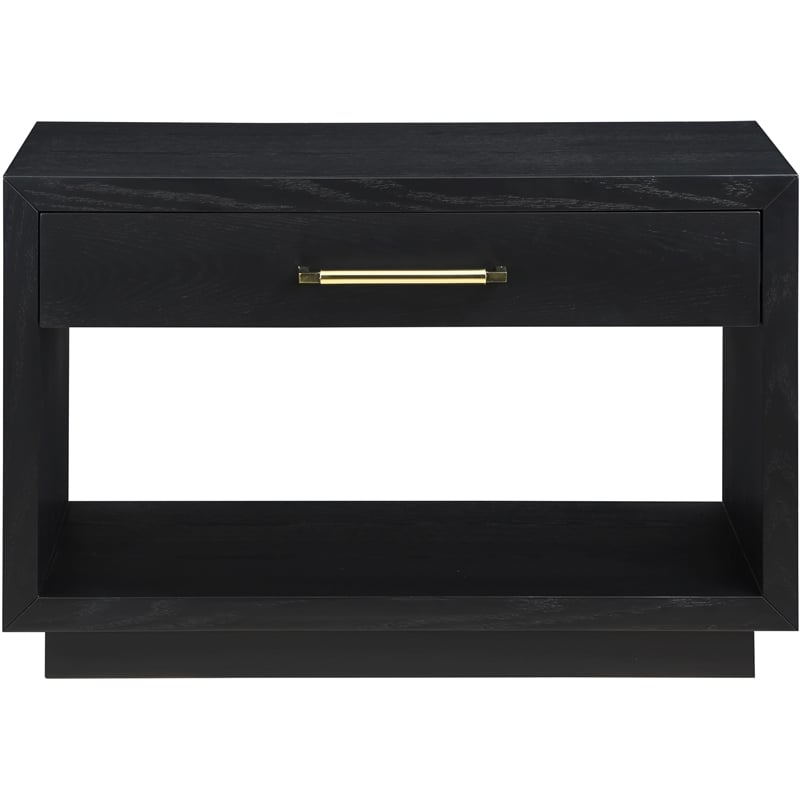 Meridian Furniture Avery Black Wood Veneer Night Stand