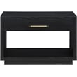 Meridian Furniture Avery Black Wood Veneer Night Stand