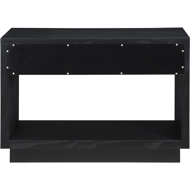 Meridian Furniture Avery Black Wood Veneer Night Stand