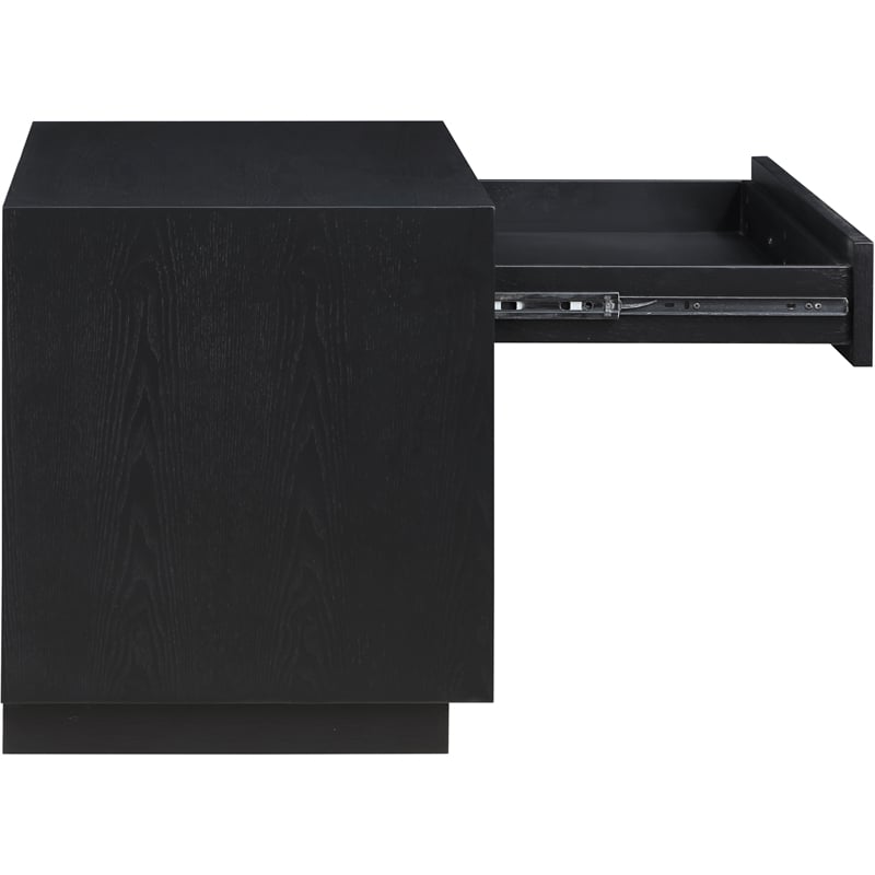 Meridian Furniture Avery Black Wood Veneer Night Stand