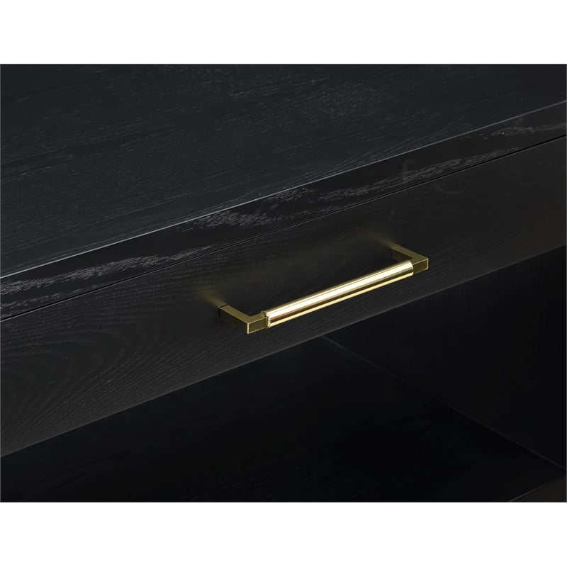 Meridian Furniture Avery Black Wood Veneer Night Stand