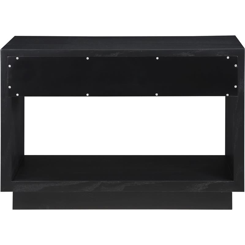 Meridian Furniture Avery Black Wood Veneer Night Stand