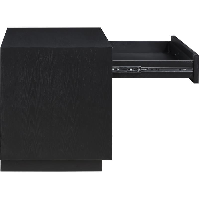Meridian Furniture Avery Black Wood Veneer Night Stand
