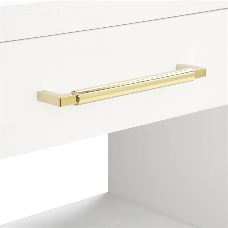 Meridian Furniture Avery White Wood Veneer Night Stand