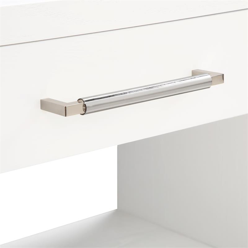 Meridian Furniture Avery White Wood Veneer Night Stand