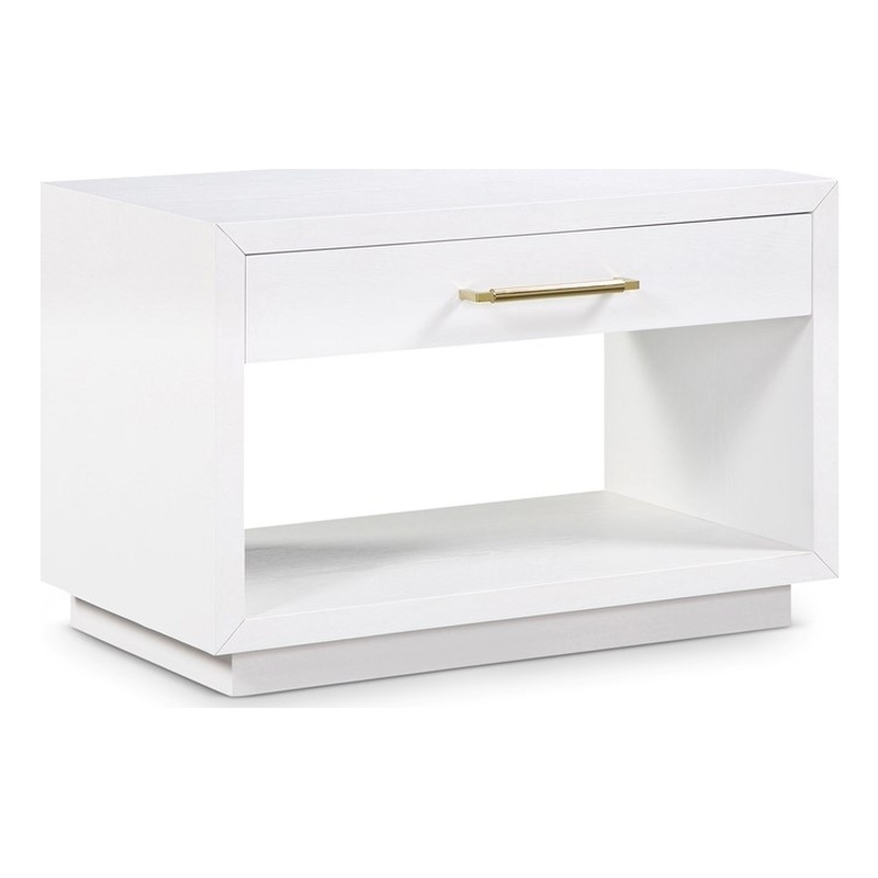Meridian Furniture Avery White Wood Veneer Night Stand