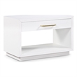 Meridian Furniture Avery White Wood Veneer Night Stand