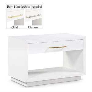 Meridian Furniture Avery White Wood Veneer Night Stand