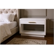 Meridian Furniture Avery White Wood Veneer Night Stand