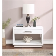 Meridian Furniture Avery White Wood Veneer Night Stand