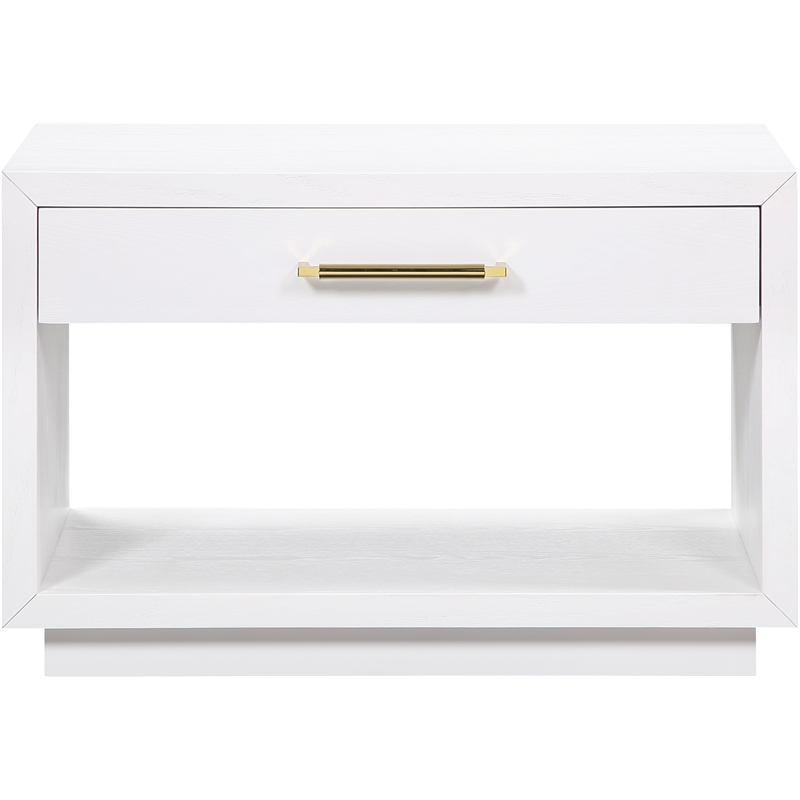 Meridian Furniture Avery White Wood Veneer Night Stand