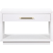 Meridian Furniture Avery White Wood Veneer Night Stand