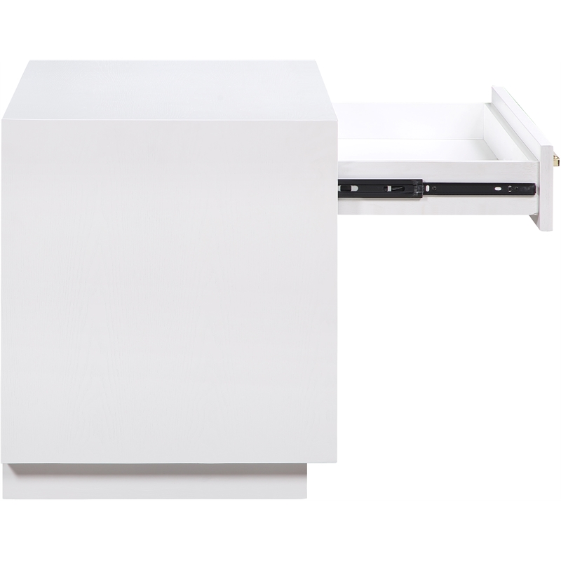 Meridian Furniture Avery White Wood Veneer Night Stand