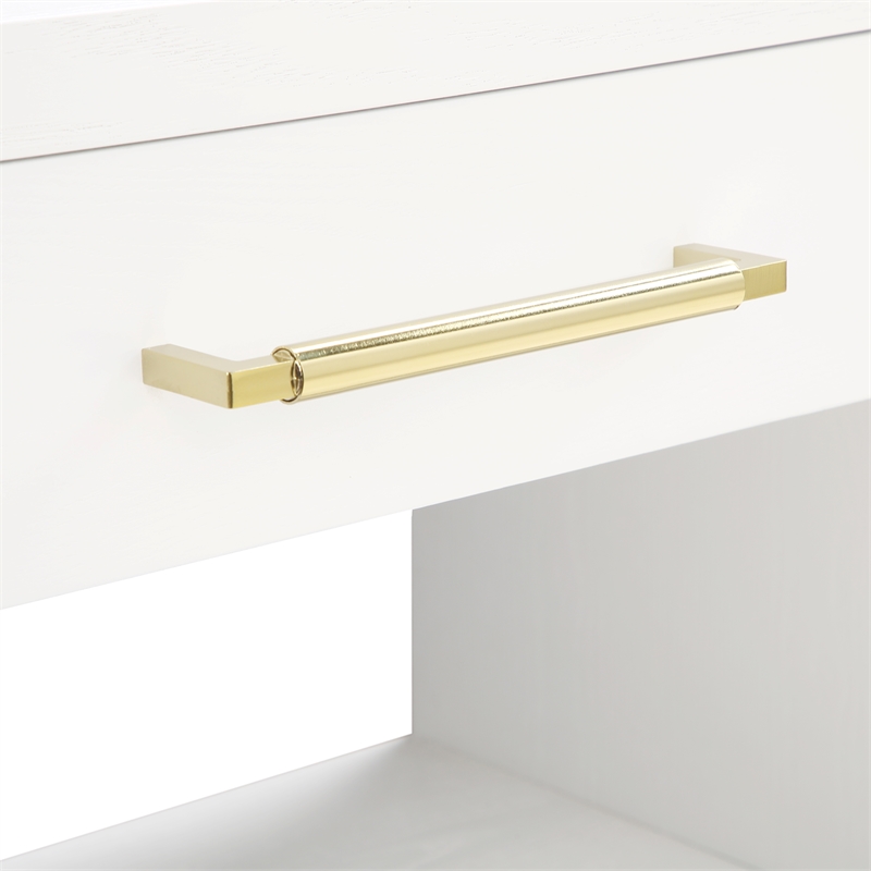 Meridian Furniture Avery White Wood Veneer Night Stand