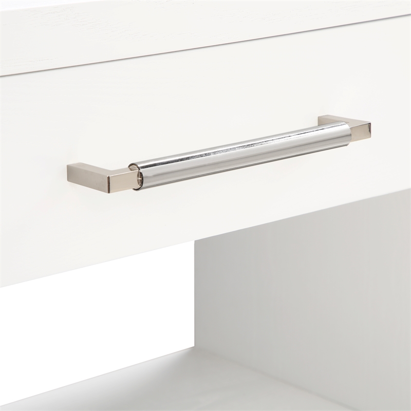 Meridian Furniture Avery White Wood Veneer Night Stand