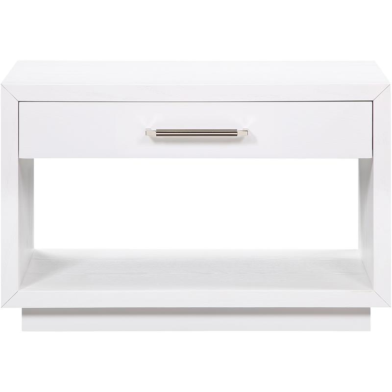 Meridian Furniture Avery White Wood Veneer Night Stand
