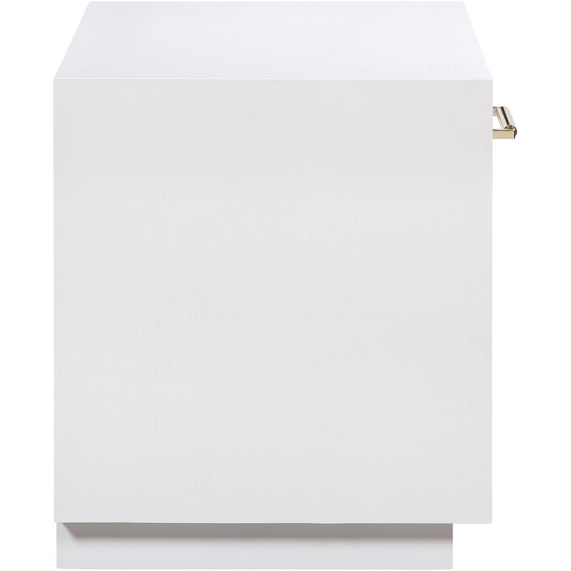 Meridian Furniture Avery White Wood Veneer Night Stand