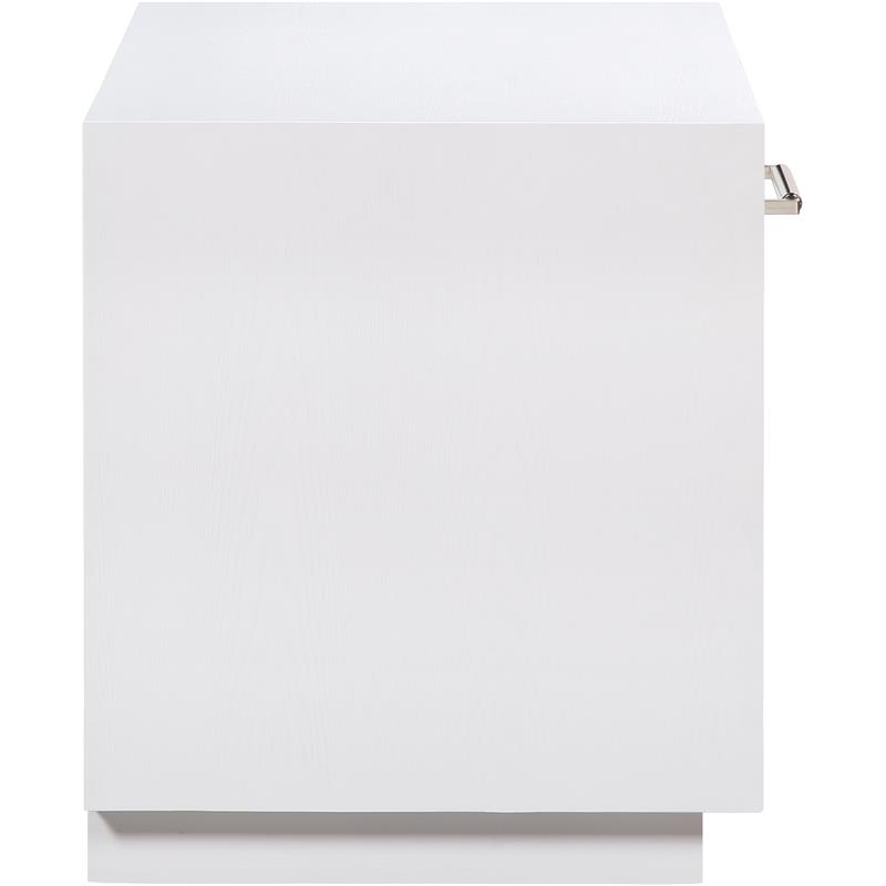 Meridian Furniture Avery White Wood Veneer Night Stand