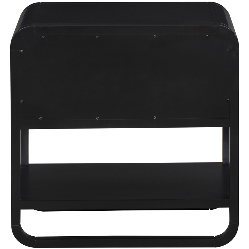 Meridian Furniture Sage Black Wood Veneer Night Stand