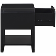 Meridian Furniture Sage Black Wood Veneer Night Stand