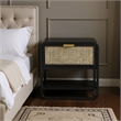 Meridian Furniture Sage Black Wood Veneer Night Stand