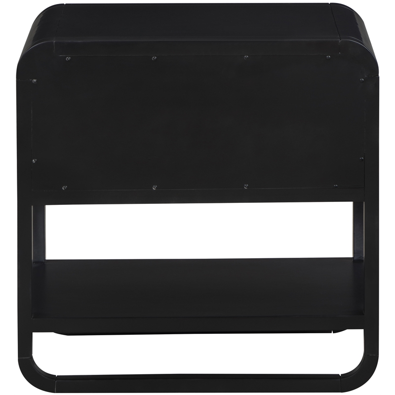 Meridian Furniture Sage Black Wood Veneer Night Stand