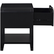 Meridian Furniture Sage Black Wood Veneer Night Stand