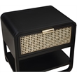 Meridian Furniture Sage Black Wood Veneer Night Stand