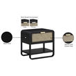 Meridian Furniture Sage Black Wood Veneer Night Stand