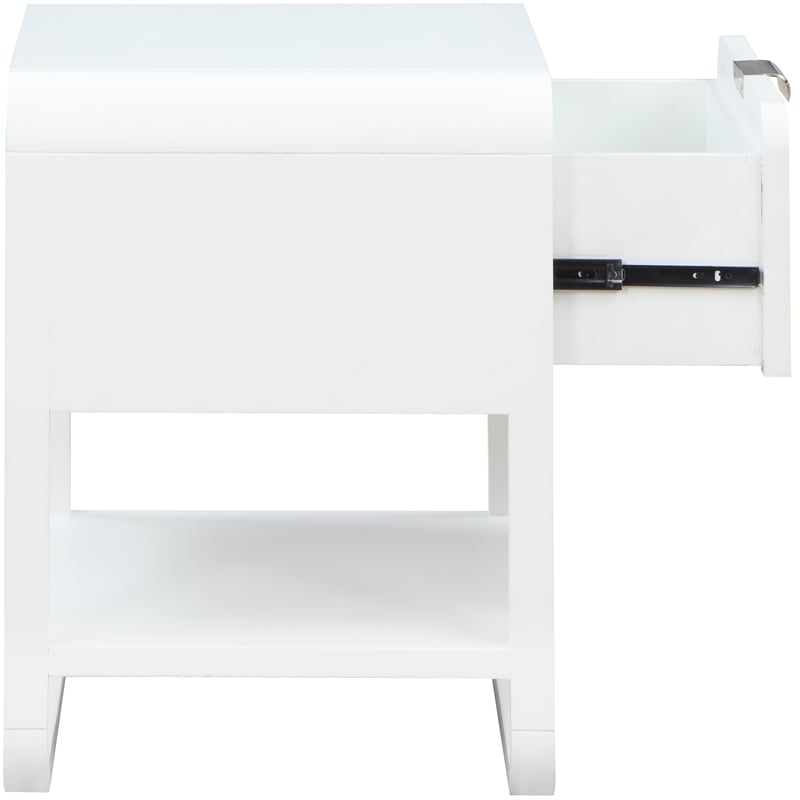 Meridian Furniture Sage White Wood Veneer Night Stand