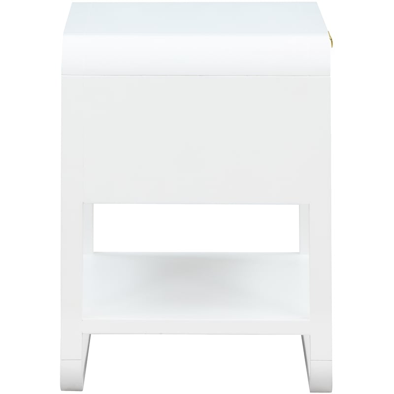 Meridian Furniture Sage White Wood Veneer Night Stand