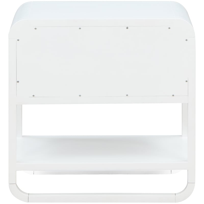 Meridian Furniture Sage White Wood Veneer Night Stand