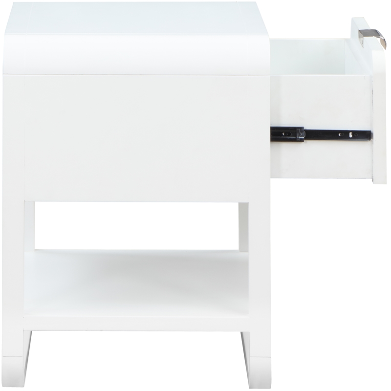 Meridian Furniture Sage White Wood Veneer Night Stand