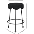 Meridian Furniture Fleur Black Boucle Fabric Counter Stool