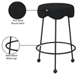 Meridian Furniture Fleur Black Boucle Fabric Counter Stool