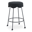 Meridian Furniture Fleur Black Boucle Fabric Counter Stool