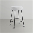 Meridian Furniture Fleur Cream Boucle Fabric Counter Stool