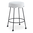Meridian Furniture Fleur Cream Boucle Fabric Counter Stool