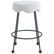 Meridian Furniture Fleur Cream Boucle Fabric Counter Stool